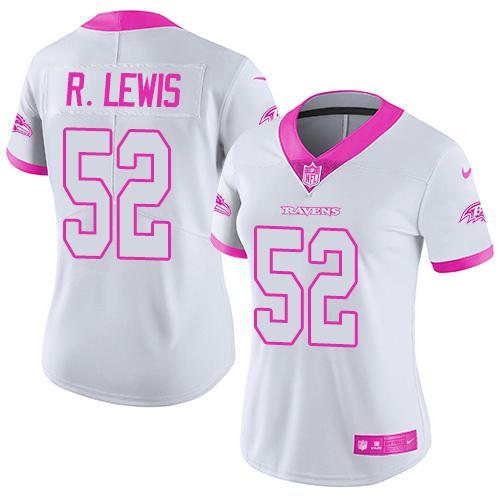 Women White Pink Limited Rush jerseys-092